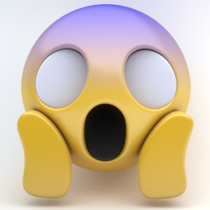 3d emoji scream