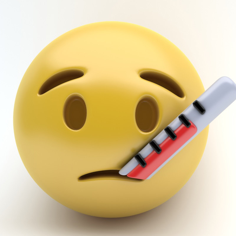 3d emoji thermometer