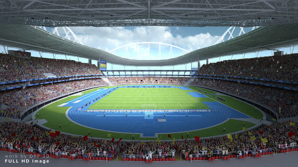 soccer olympic stadium 3d model