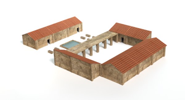 roman village 3d 3ds