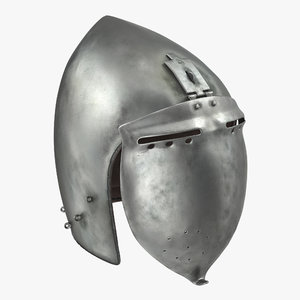 3d model of klappvisier bascinet helmet