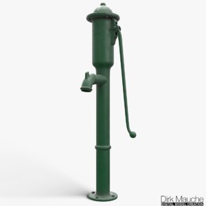 cast iron water pump 3d ma