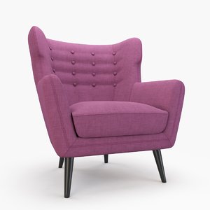 kubrick lounge armchair 3d model