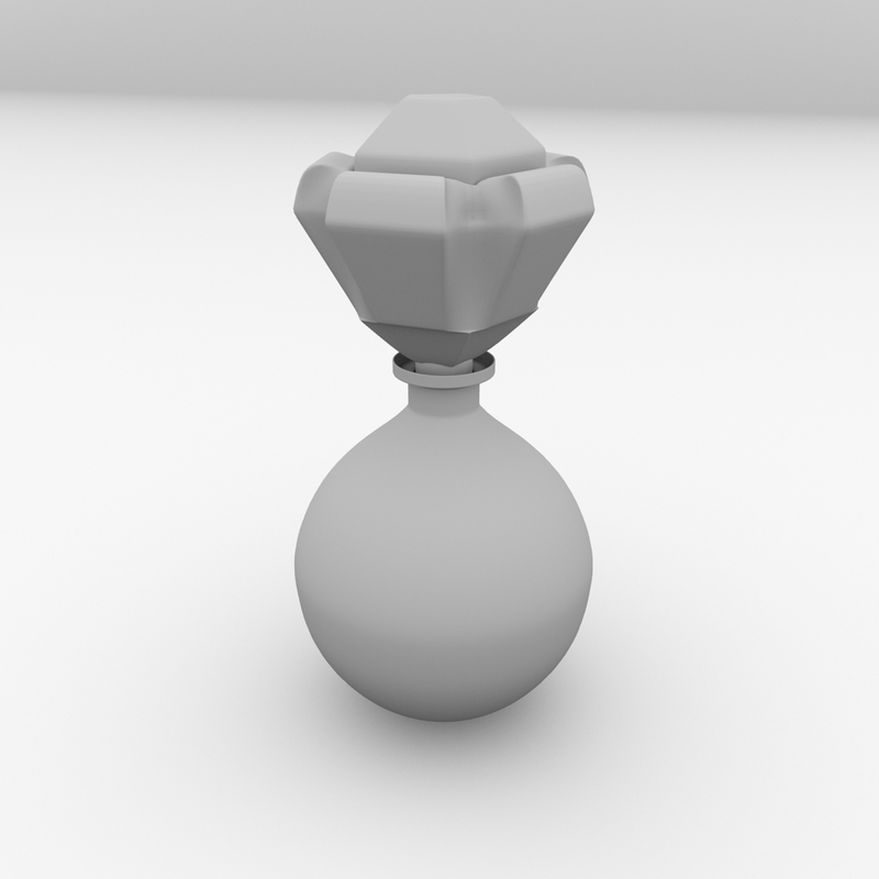 3d model perfume bottle v3