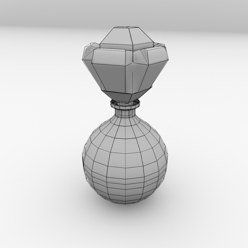 3d model perfume bottle v3