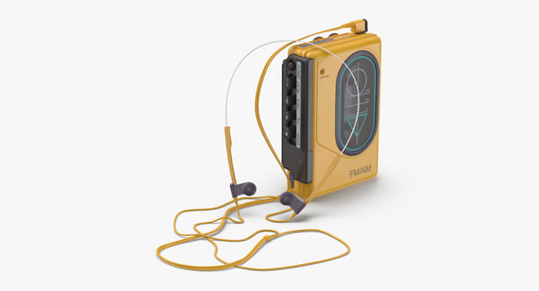 Modello 3d Sport Walkman Anni 80 Con Cuffia 03 Turbosquid 1118846