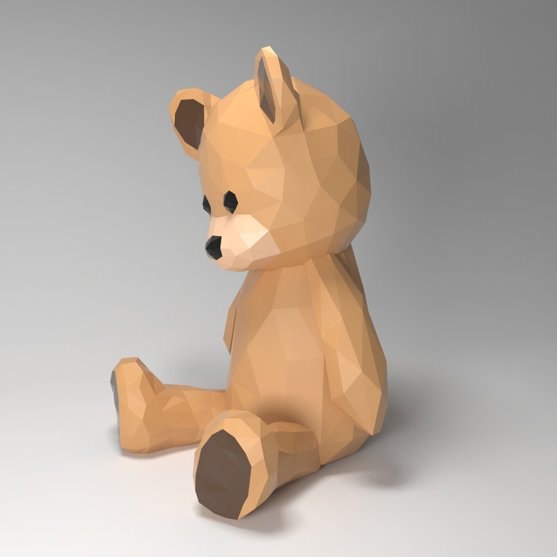 teddy bear style 3d model