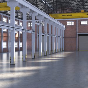 warehouse interior 3d model