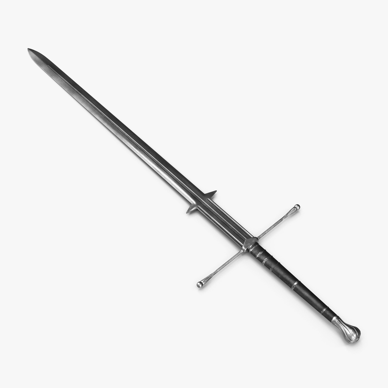 Espada de dois gumes afiada dupla medieval Modelo 3D - TurboSquid 1119010
