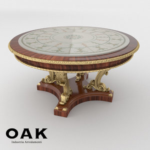 rosewood table 3d model