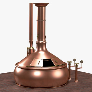 beer boiling kittle 3d max