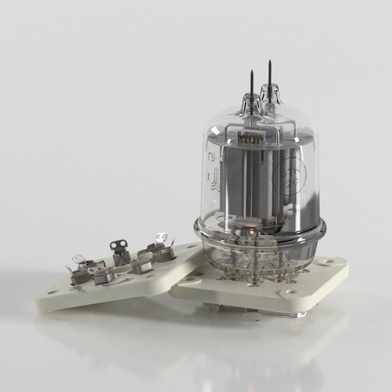 russian vacuum tube gu29 3d model