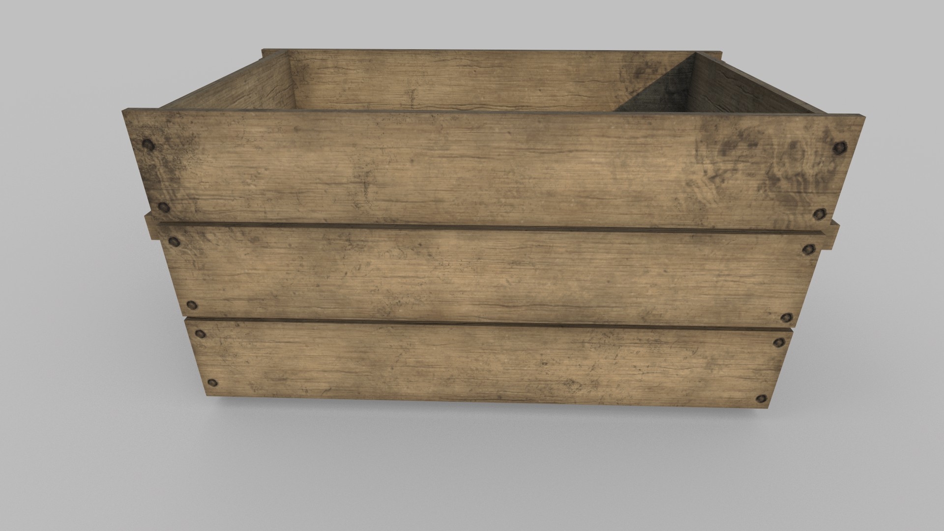wooden crate wood 3d obj