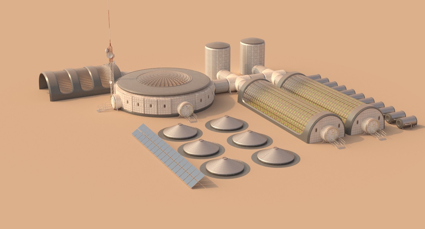 3d model mars base