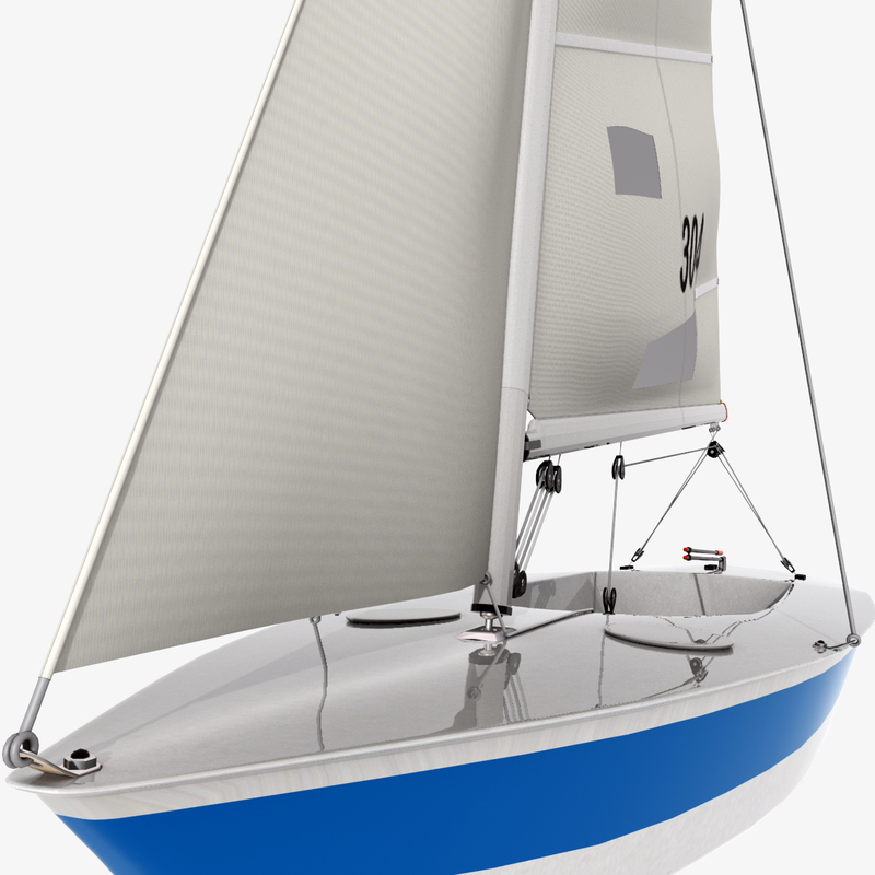 laser sailboat 3d model