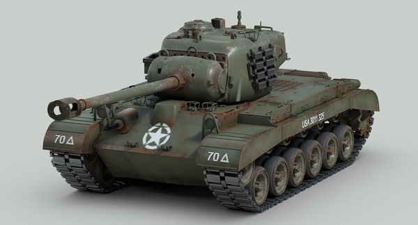 3d ww2 pershing tank m26