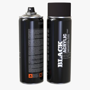 spray bomb paint cans 3d c4d