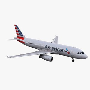 a320 american airlines 3d 3ds
