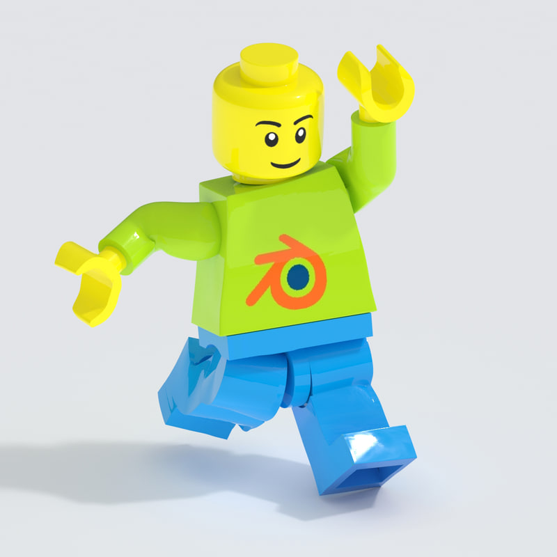 blend lego minifigure fully rigged