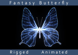 fantasy butterfly 3d fbx