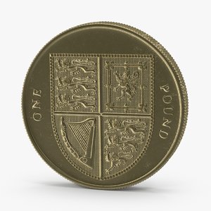 british pound coin 3d model