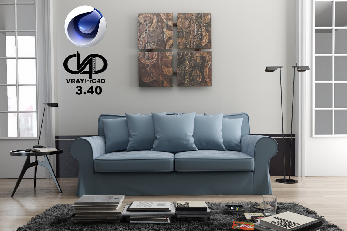 Living Room 3 40 3d C4d Living Room C4d Vray 3 40