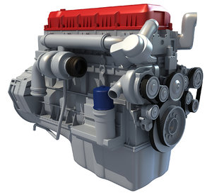 truck engine 3d model