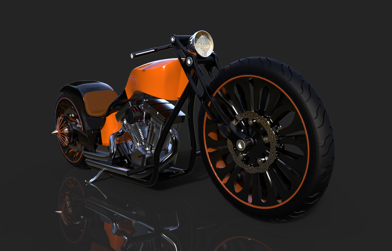 concept motorcycle 3d obj