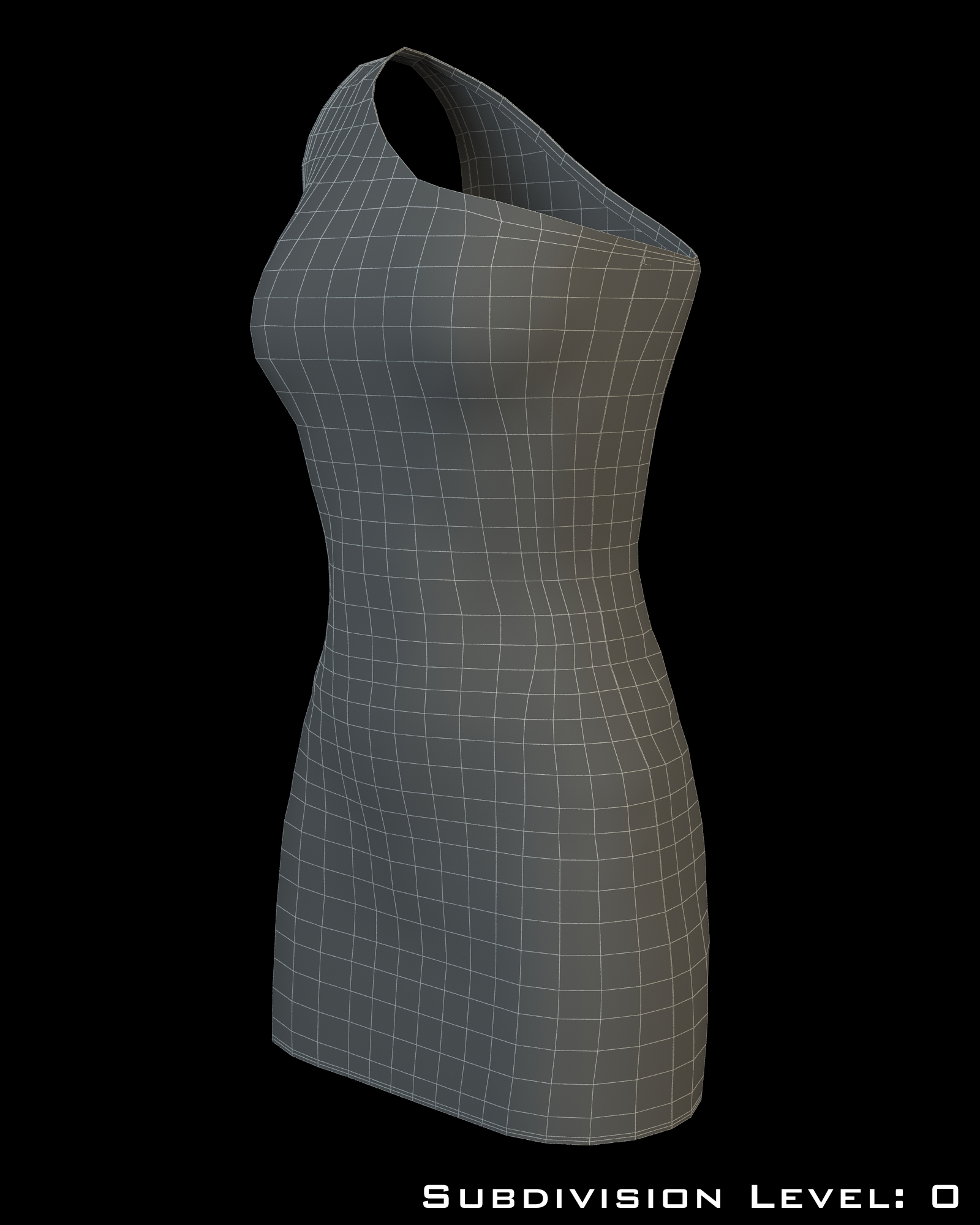 3d model of mini dress