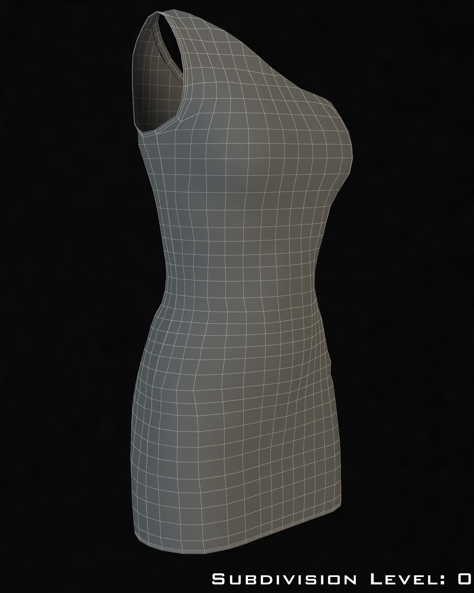 3d model of mini dress