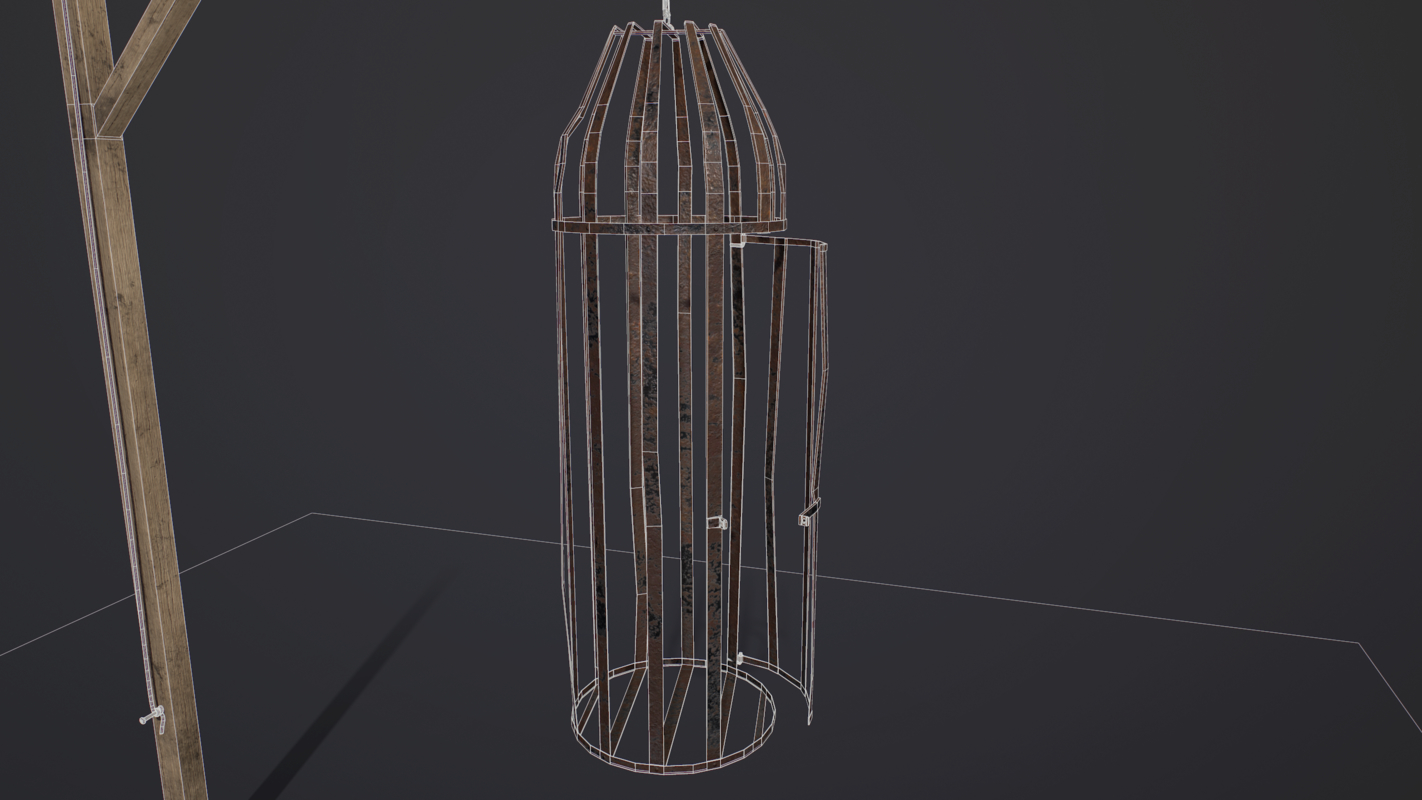 pbr medieval cage obj