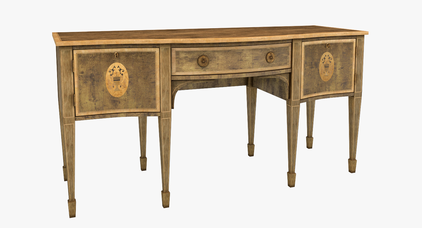 old victorian table 3d obj