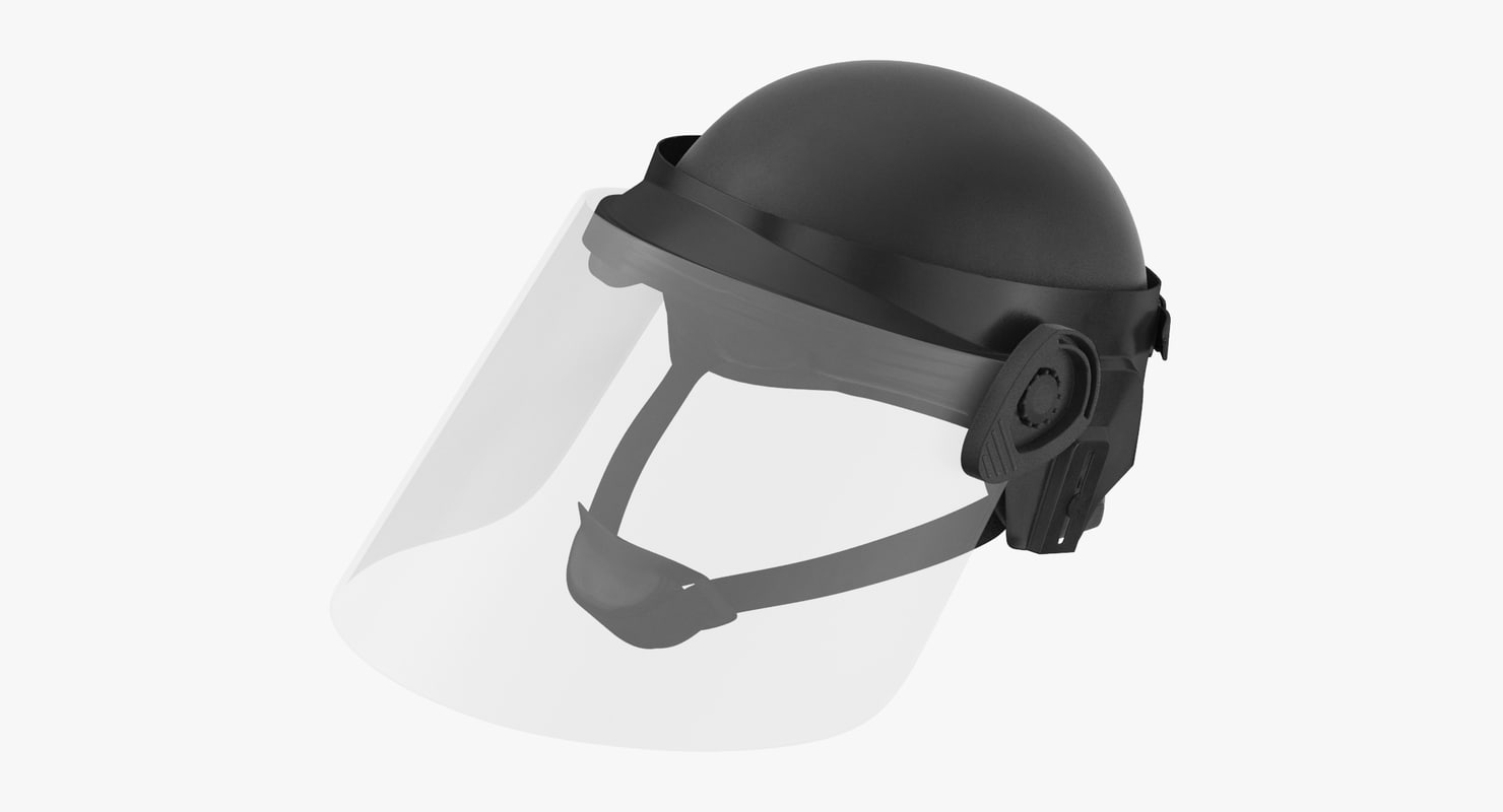 3d model police riot gear helmet