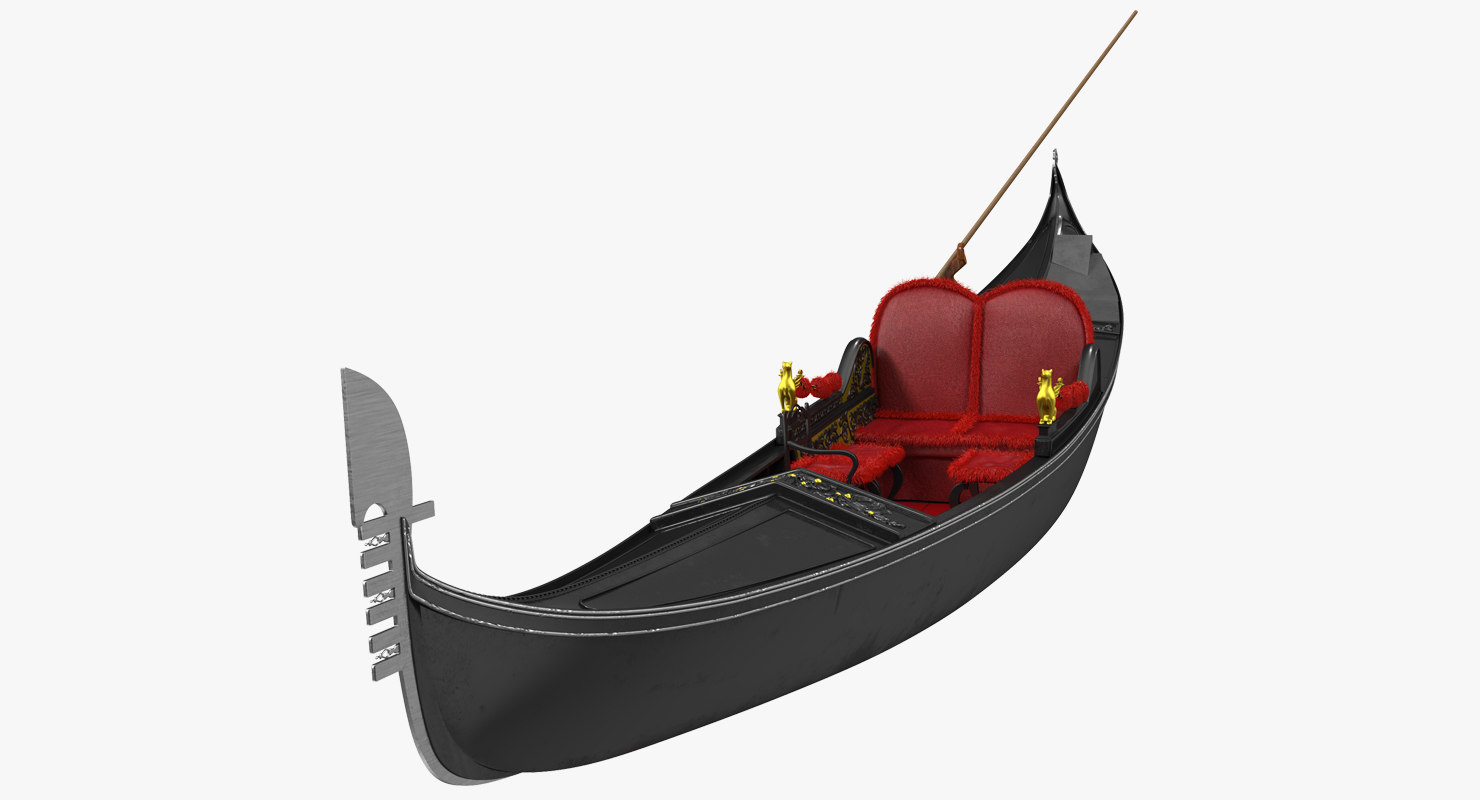 3d model venice luxury gondola