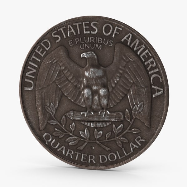 3d quarter dollar aged