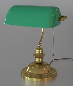 3d model classical green lamp