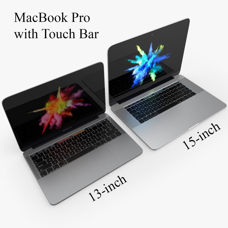3d model macbook pro 15 touch