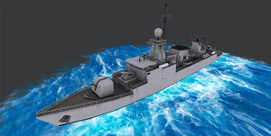 3d corvette class warship