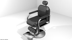 3d model barber chair