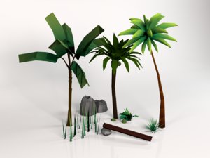 vegetation island 3d max