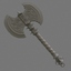 3d model weapons axe staff