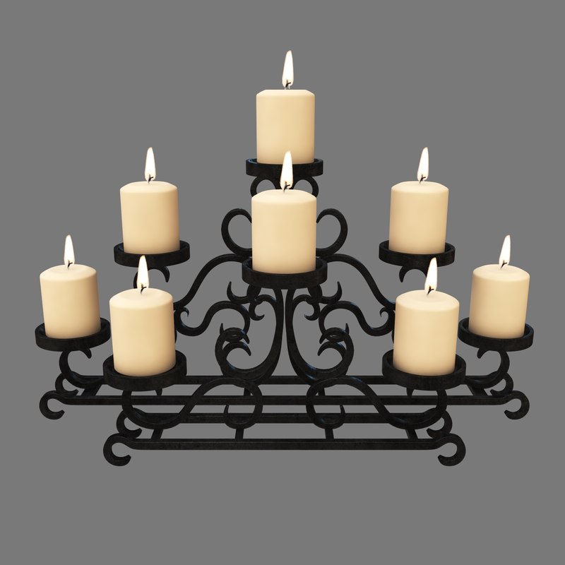 3d model candelabrum fireplace