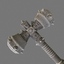3d model weapons axe staff