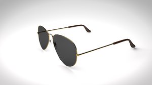 3d aviator sunglasses model