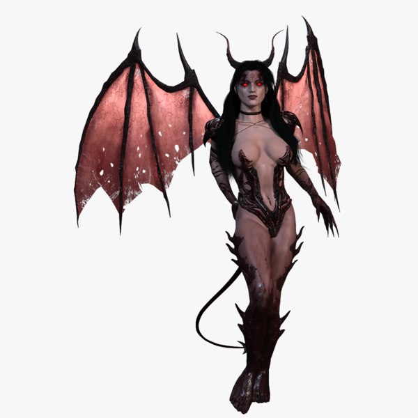 3d succubus rigged model.