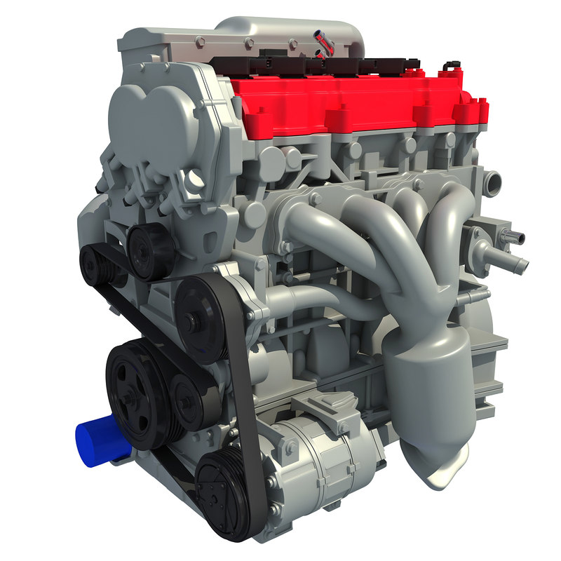 3d car engine