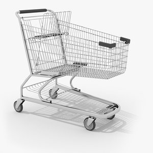 wire shopping cart 3d model