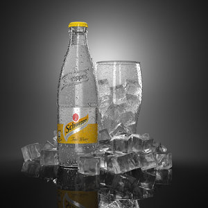 commercials water droplets 3d model