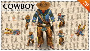 2D Cowboy with rifle