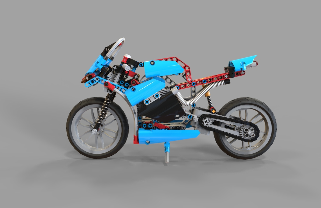 lego motorcycles 3d obj